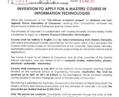 Buy Degree from Université de Yaoundé I