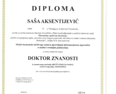 Buy college degree from The Sveucilište u Rijeci