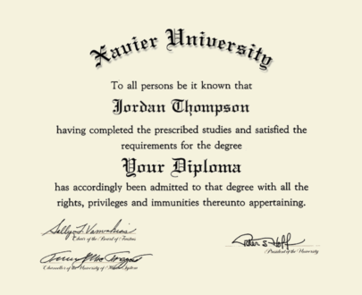 y Degree from the Xavier University School of Medicine