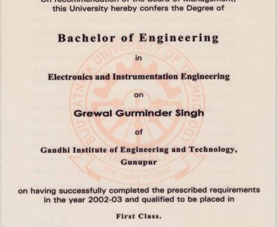 Buy college degree from The Biju Patnaik University of Technology