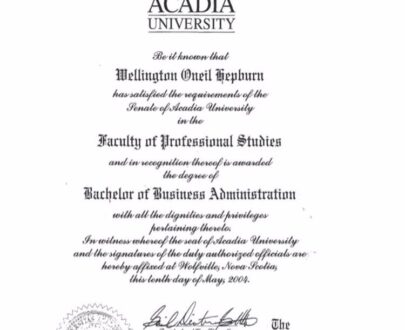 Buy college degree from the Acadia University