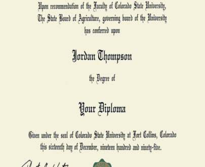 Buy college degree from The Colorado State University