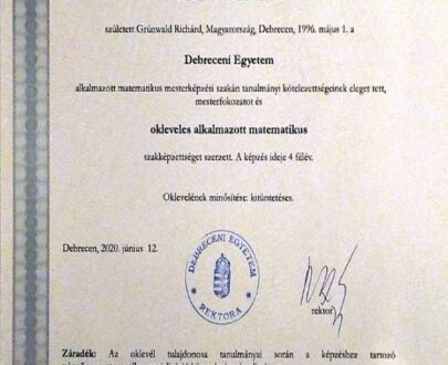 Buy college degree from the Debreceni Egyetem