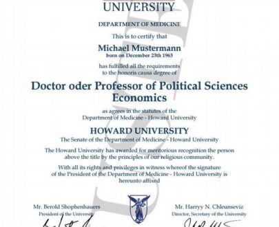 Buy college degree from The Howard University
