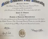 Buy college degree from The Middle Tennessee State University
