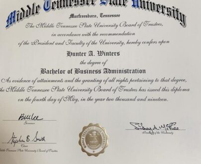 Buy college degree from The Middle Tennessee State University