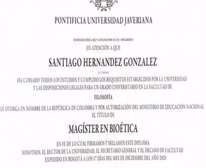 Buy college degree from The Pontificia Universidad Javeriana