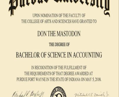 Buy college degree from The Purdue University