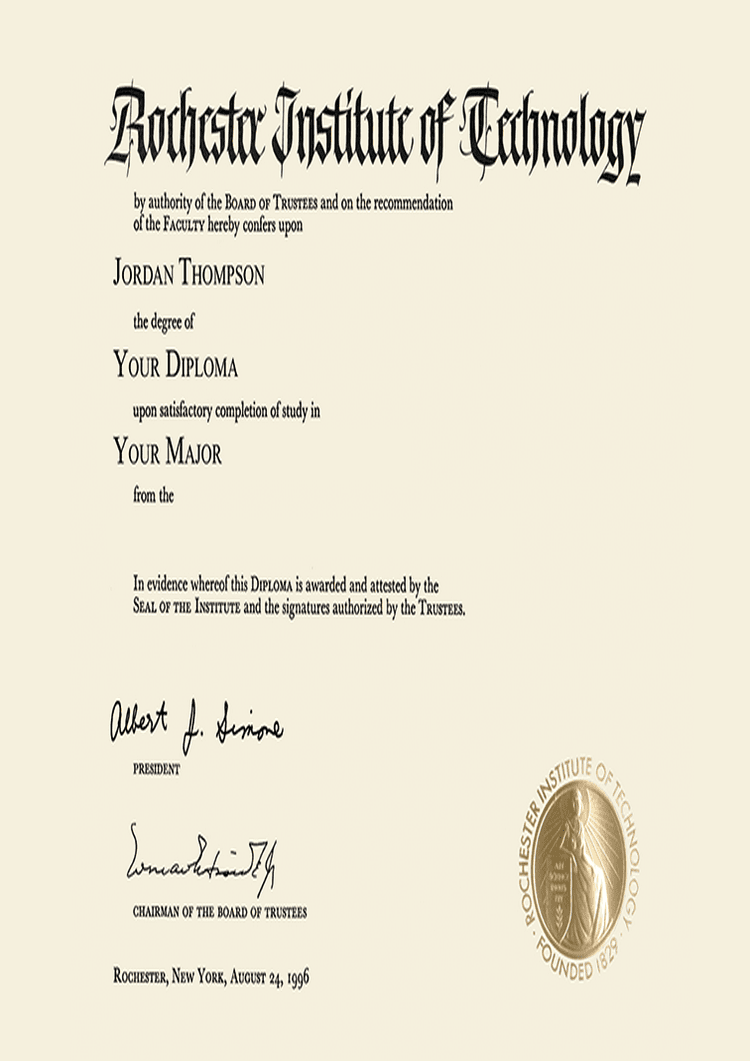 Buy college degree from The Rochester Institute of Technology