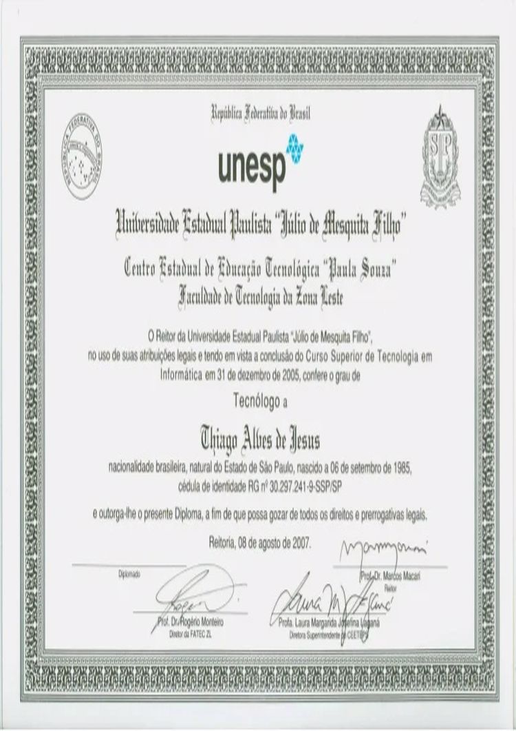 Buy college degree from the Universidade Estadual Paulista