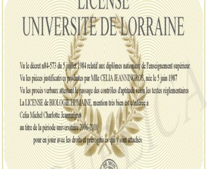 Buy college degree from The Université de Lorraine