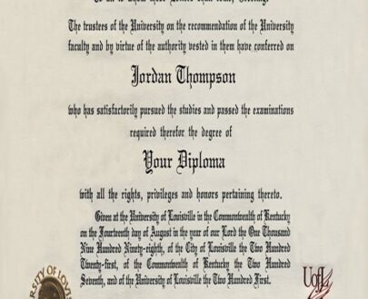 Buy college degree from The University of Louisville