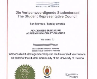 Buy college degree from the University of Pretoria