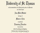 Buy college degree from The University of St. Thomas