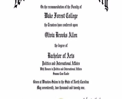 Buy college degree from The Wake Forest University