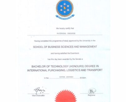 Buy college degree from the Chinhoyi University of Technology