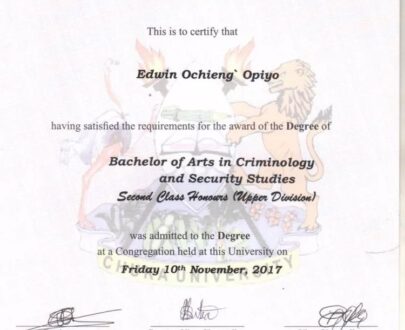 Buy college degree from The Chuka University