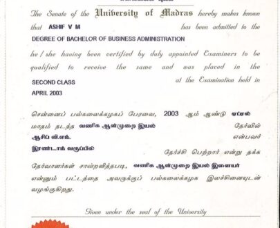 Buy college degree from The University of Madras